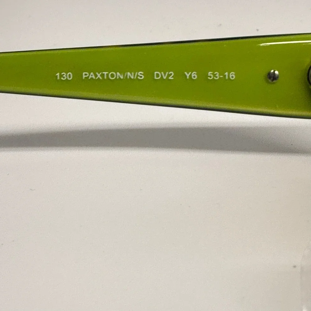 Kate Spade Paxton/N/S Tortoise Lime Green Rectangular Sunglasses DV2 Y6 53-16